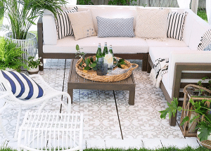 small patio tile pattern