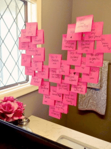 Valentine’s Day Inspired Home Ideas-post-it-notes