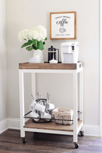 create new spaces at home - Cool coffee bar at home