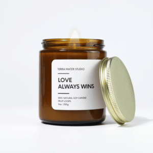 Love always wins scented candle by TerraMaterStudio on Etsy