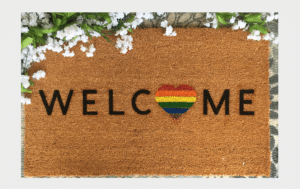 Pride Welcome Mat by AdoorableStore on Etsy