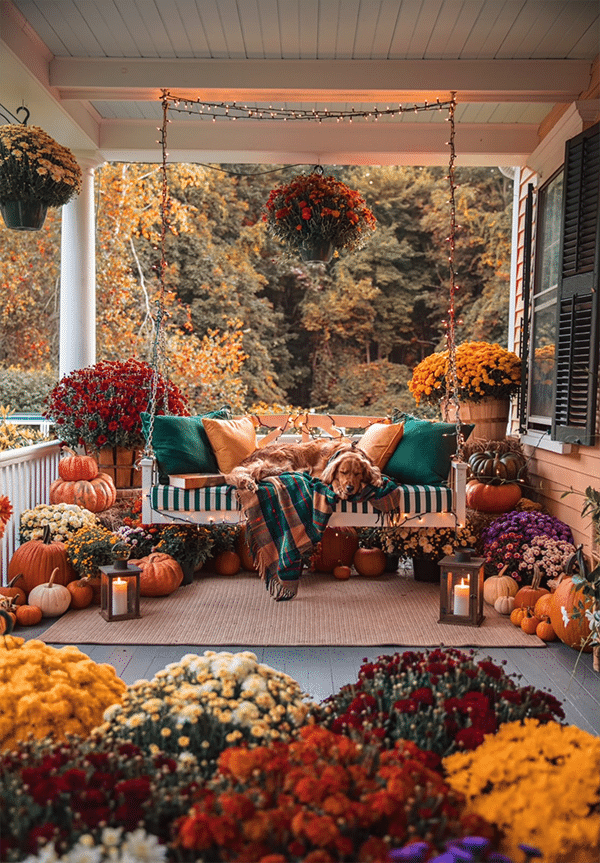 full-on fall porch by Classy Girls Wear Pearls