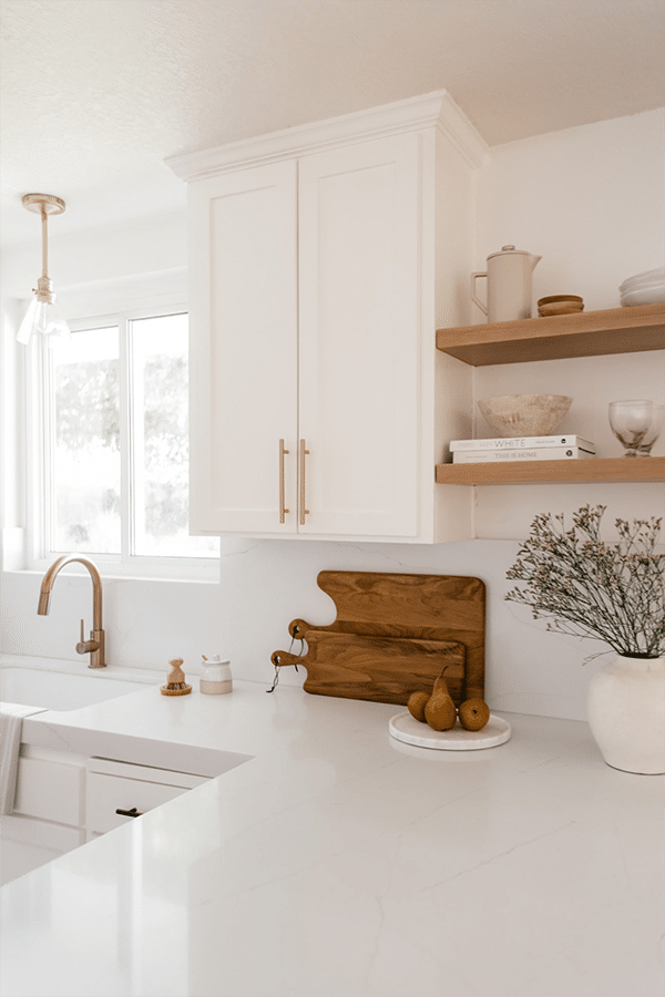 All-White Kitchen by Halfway Wholeistic
