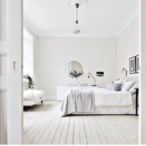 All-white bedroom