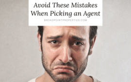 Disappointed looking man with caption Avoid These Mistakes When Picking an Agent