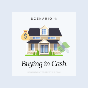 Buying in cash when buying a rental property
