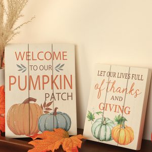 Thanksgiving Fall Block Sign from Amazon