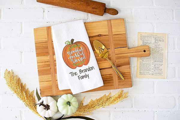 Personalized Fall Kitchen Towel from Amazon