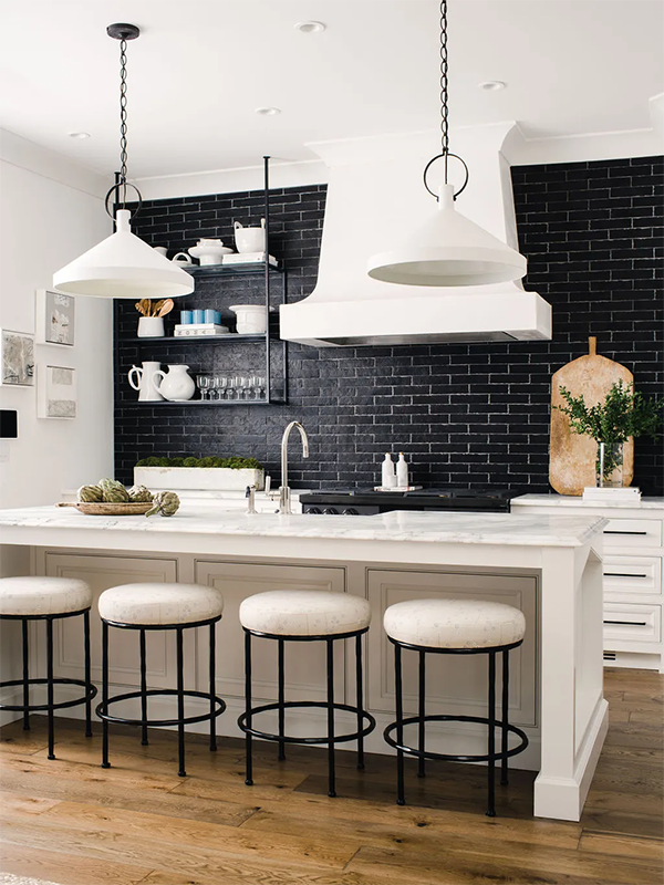 Black and White Kitchen Range Hood