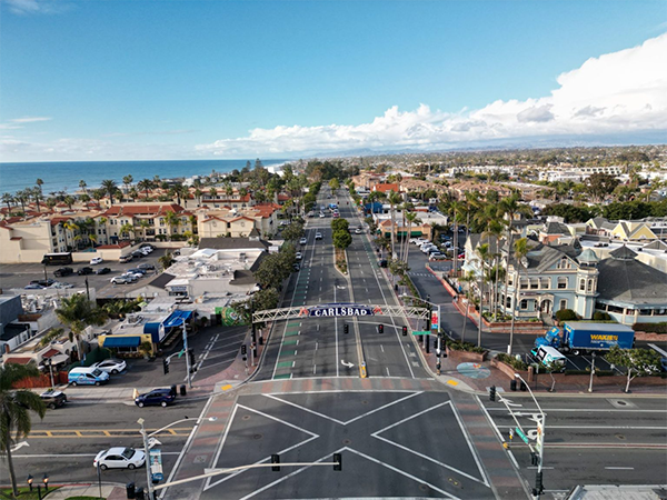 Aerial view of Carlsbad, San Diego