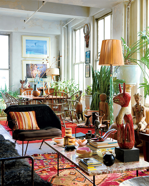 colorful eclectic style living room