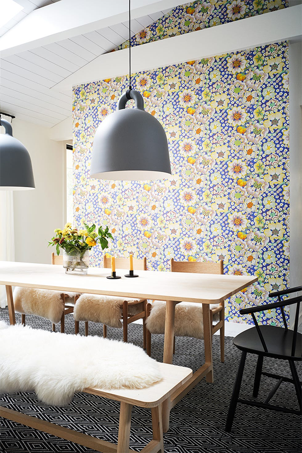 bold dining room wallpaper Bjorn Wallander