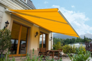 yellow awning