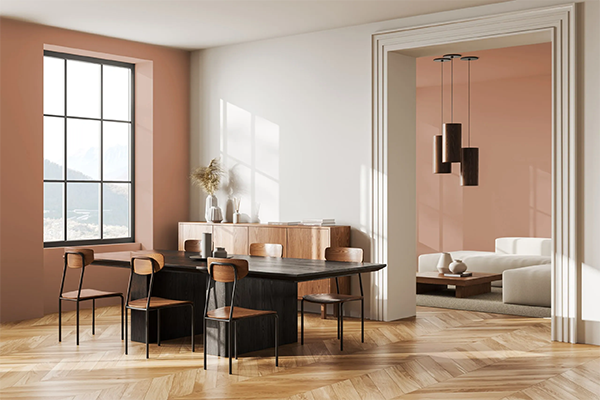 Dining Room Wall in "Caramelized" by Dunn-Edwards