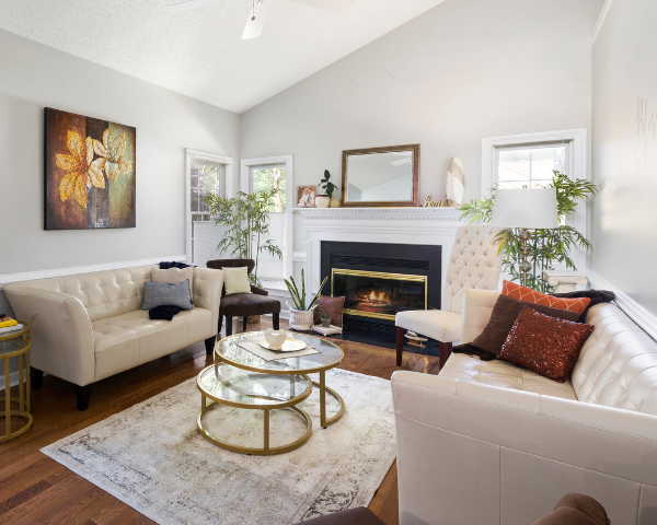 fully-furnished living room area