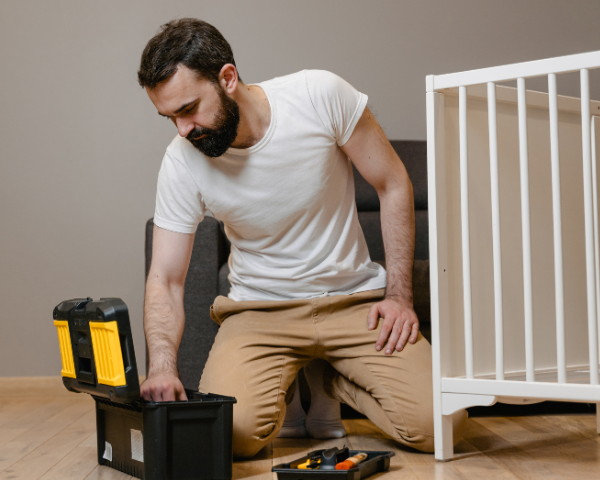 Man fixing things around the house