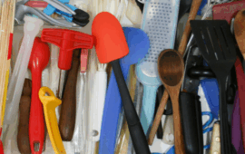 kitchen items in a drawer