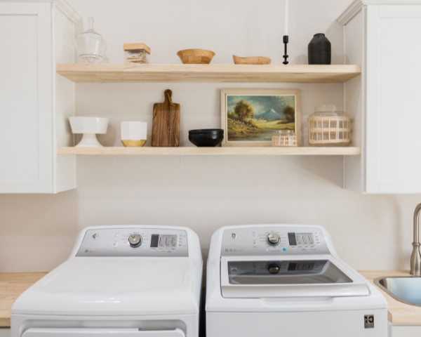 rental home with laundry area