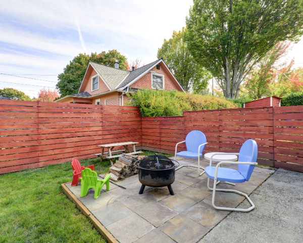 small but functional yard space