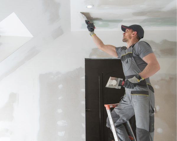 man painting the ceiling