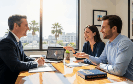 Homeowners having a meeting with their tax accountant
