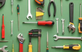 Flatlay of tools for home repair