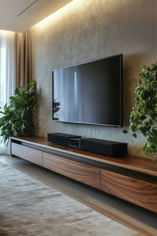 TV in a cozy living room