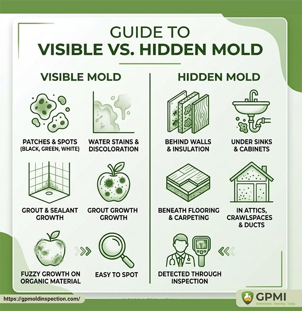 visible vs hidden mold infographic